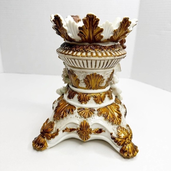 Collectible CHERUB Candle Holder Centerpiece Angel Renaissance victorian decor - Picture 3 of 10